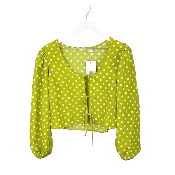 Blusa Top Retro de Poliéster para Mujer