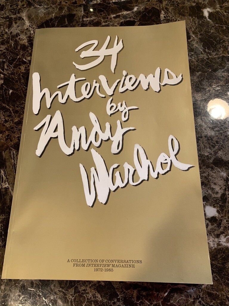 ANDY WARHOL- 34 INTERVIEWS BY ANDY WARHOL 1972-85 VERY LARGE 2018