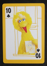 Sesame Street Big Bird Playing Card 10 Clubs