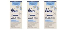 BL Nair Hair Remover Wax Ready Strips 40 Count Sensitive Body  --THREE PACK