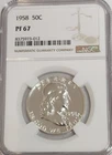 1958 PF67 Franklin Half Dollar NGC