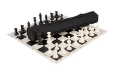 Quiver Chess Set Combination - Triple Weighted - Black Bag / Board