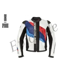 NEW BMW MOTORRAD LEATHER  RACING JACKET ARMOR PROTECTED CE APPROVED FOR MEN RIDE