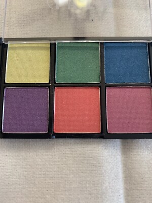 Ulta Palette 6 eye shadow dark bright matted colors new yellow, blue, purple, gr