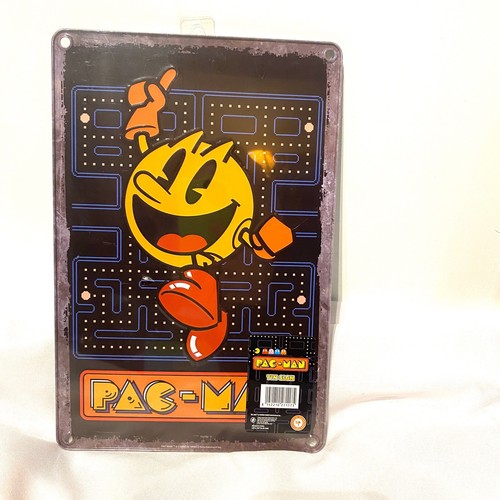 Pac Man Blechschild 12x8 Spielzimmer Mann Höhle Dekor Spielhalle Versiegelt Neu - Bild 2 von 4