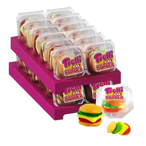 Hamburguesa Trolli XXL sabor fruta gomosa dulce niños regalo hamburguesa 50 g - Imagen 1 de 6