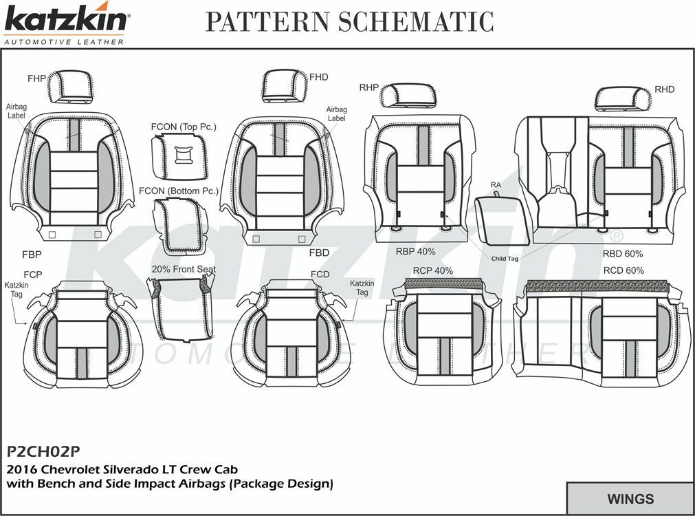 Katzkin Black & Mahogany Perf Leather Seat Covers Chevrolet Silverado