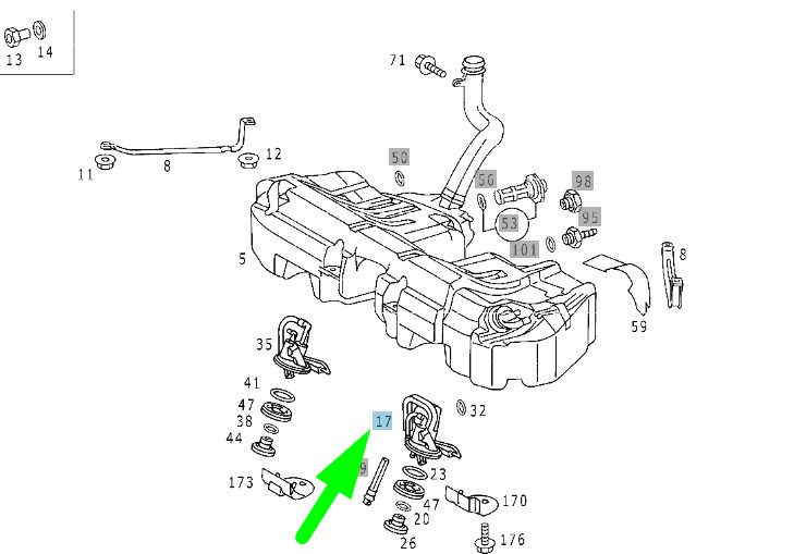NEW MERCEDES-BENZ C W202 FUEL TANK LEFT SENSOR WITH PUMP 
