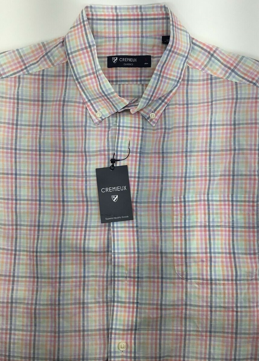 Классическая хлопчатобумажная рубашка Cremieux в клетку LG 4690₽