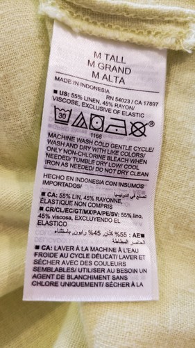 Antiguo Vestido Azul Marino Mezcla de Lino Calado Midi Sin Mangas Amarillo Lima Verde Talla M Nuevo con Etiquetas - Imagen 8 de 14