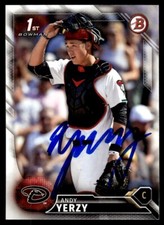 2016 Bowman Draft Andy Yerzy Arizona Diamondbacks #BD-87 Signed