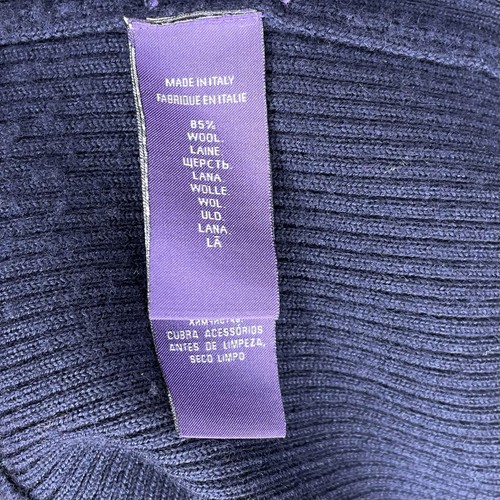 Ralph Lauren Purple Label Strickjacke Pullover Wolle Kaschmir Herren Small Navy Blau - Bild 4 von 8