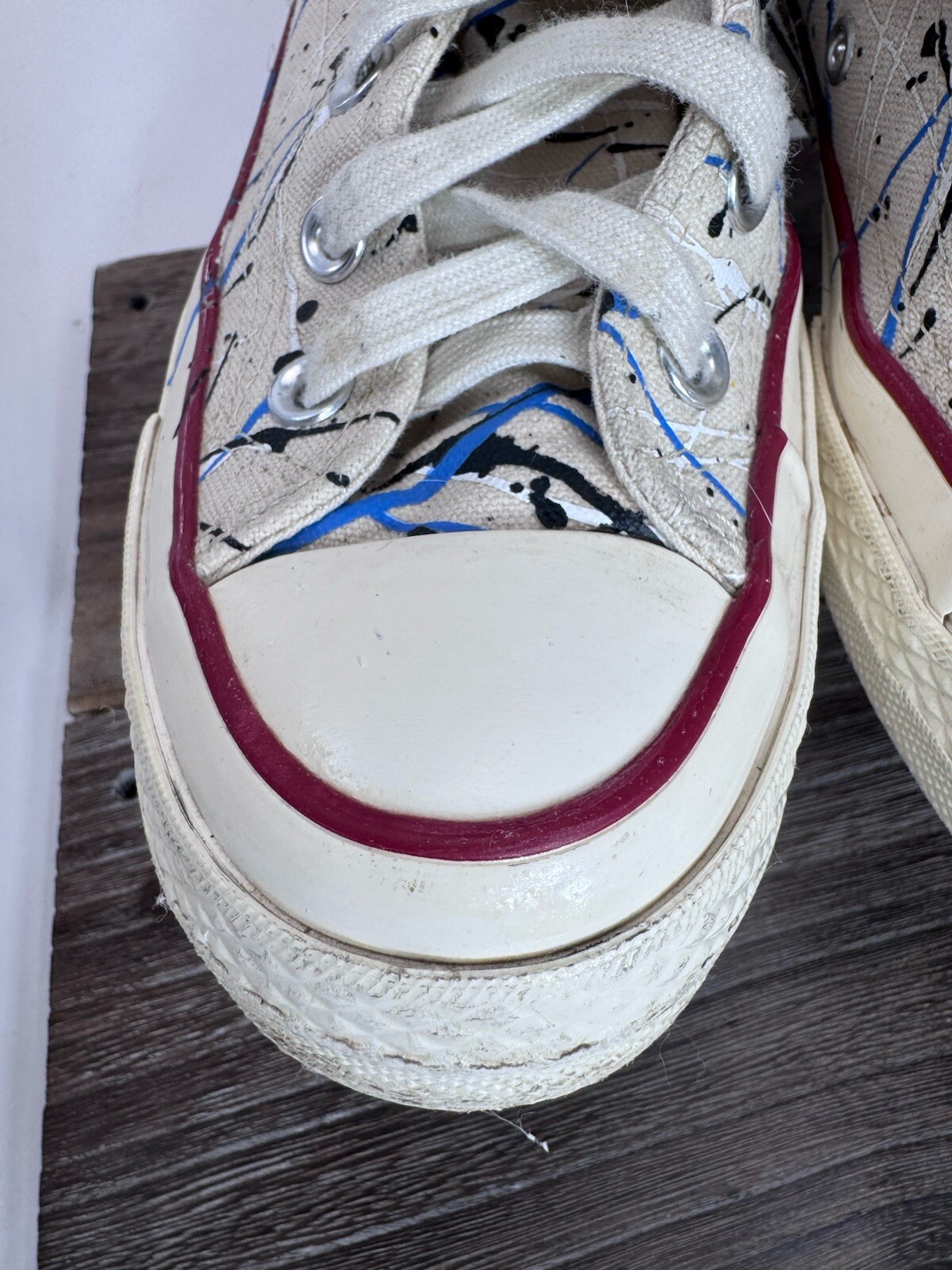 Converse Chuck 70 Hi Paint Splatter Shoes Egret-Digital Blue 170802C M5.5 W7.5 thumbnail 8