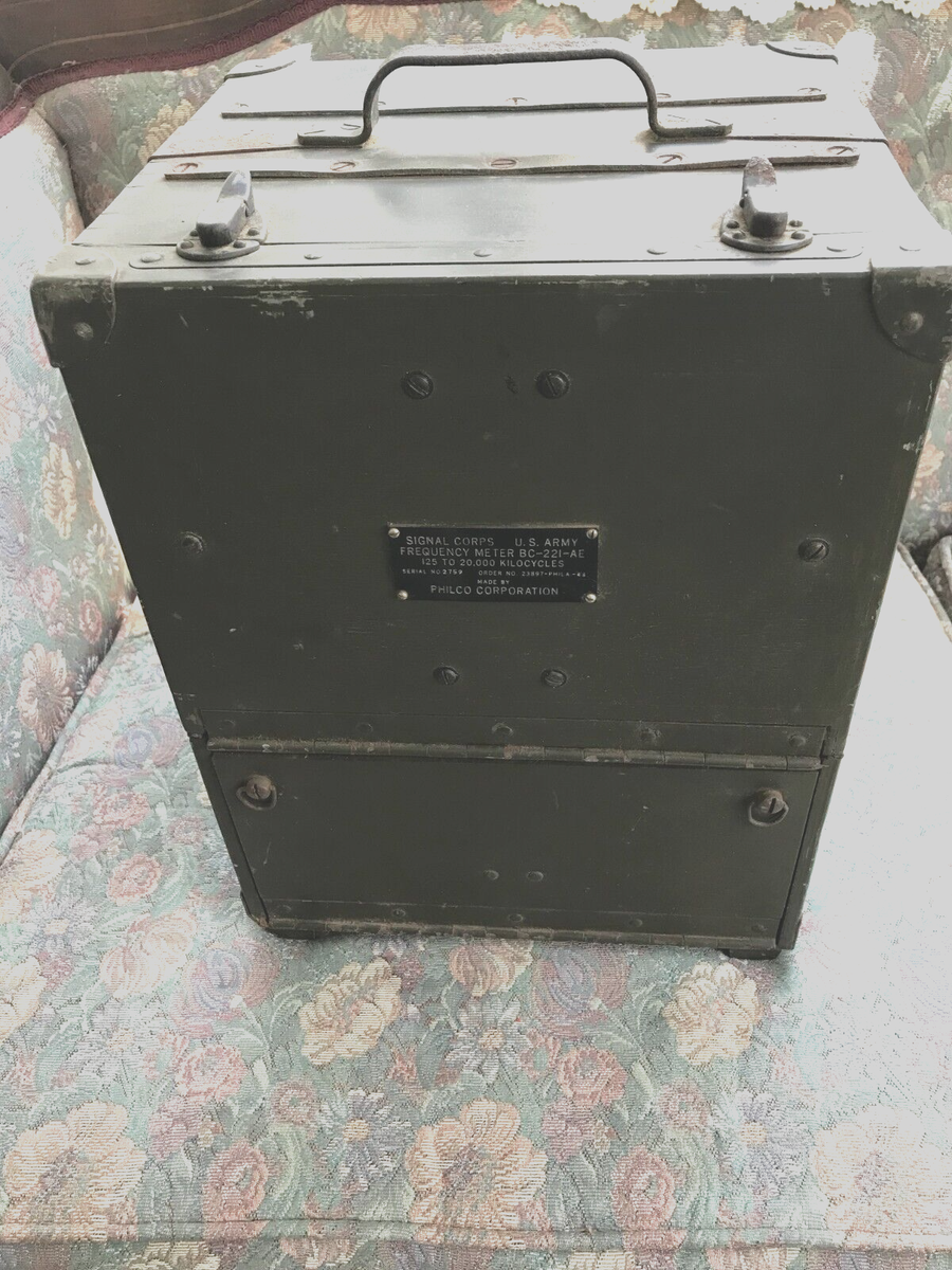 U.S. SIGNAL CORPS FREQUENCY METER BC-221-AE WWII UNTESTED | eBay