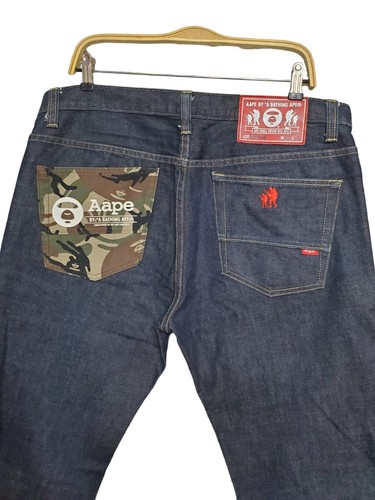 AAPE By A BATHING APE Herren Denim Jeans Größe XL W 36 x L 31 Blau Selvedge - Bild 18 von 22