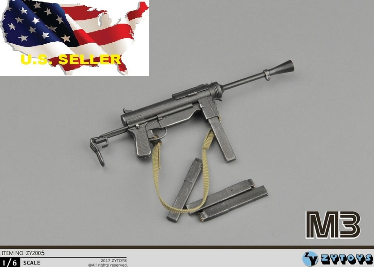 ZY Toys 1/6 Weapon Model WWII Thompson M3 Submachine Gun F