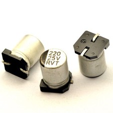 20PCS 220UF 25V SMD Aluminum Electrolytic Capacitors 8X10.2mm