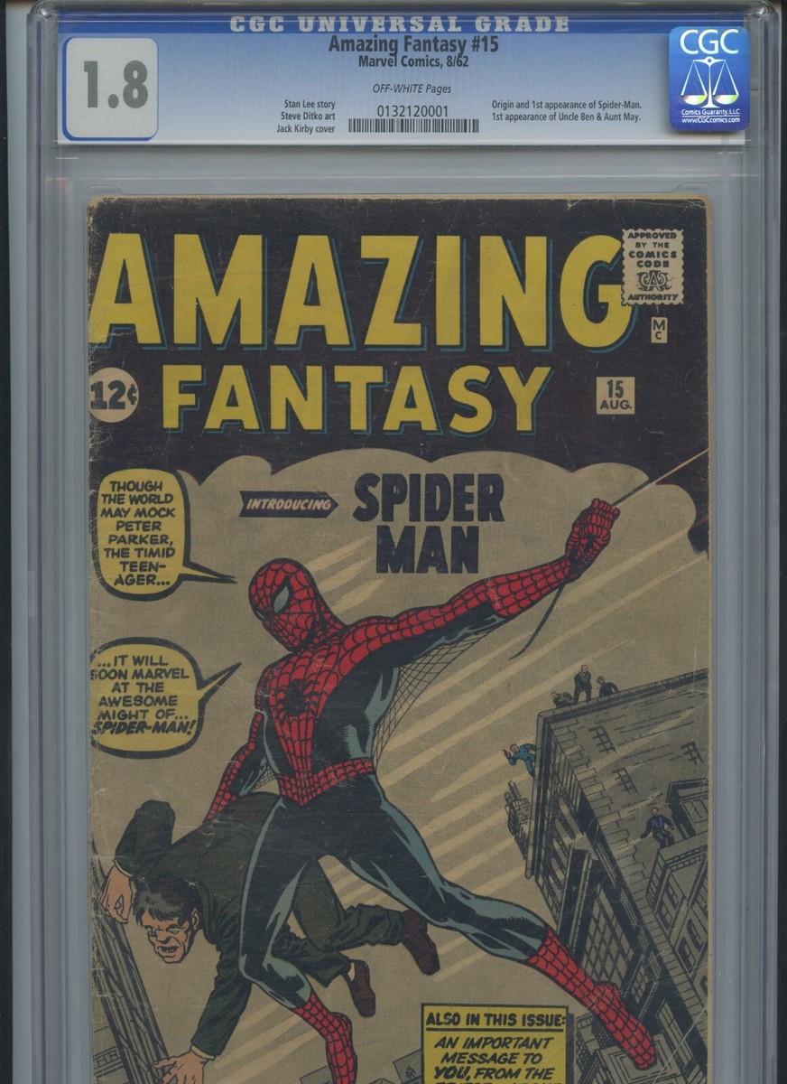 Amazing Fantasy #15 1962 CGC 1.8 | eBay