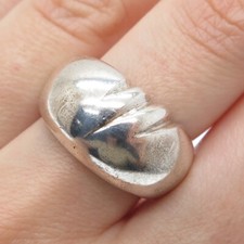 MILOR 925 Sterling Silver Vintage Italy Modernist Dome Ring Size 8.5
