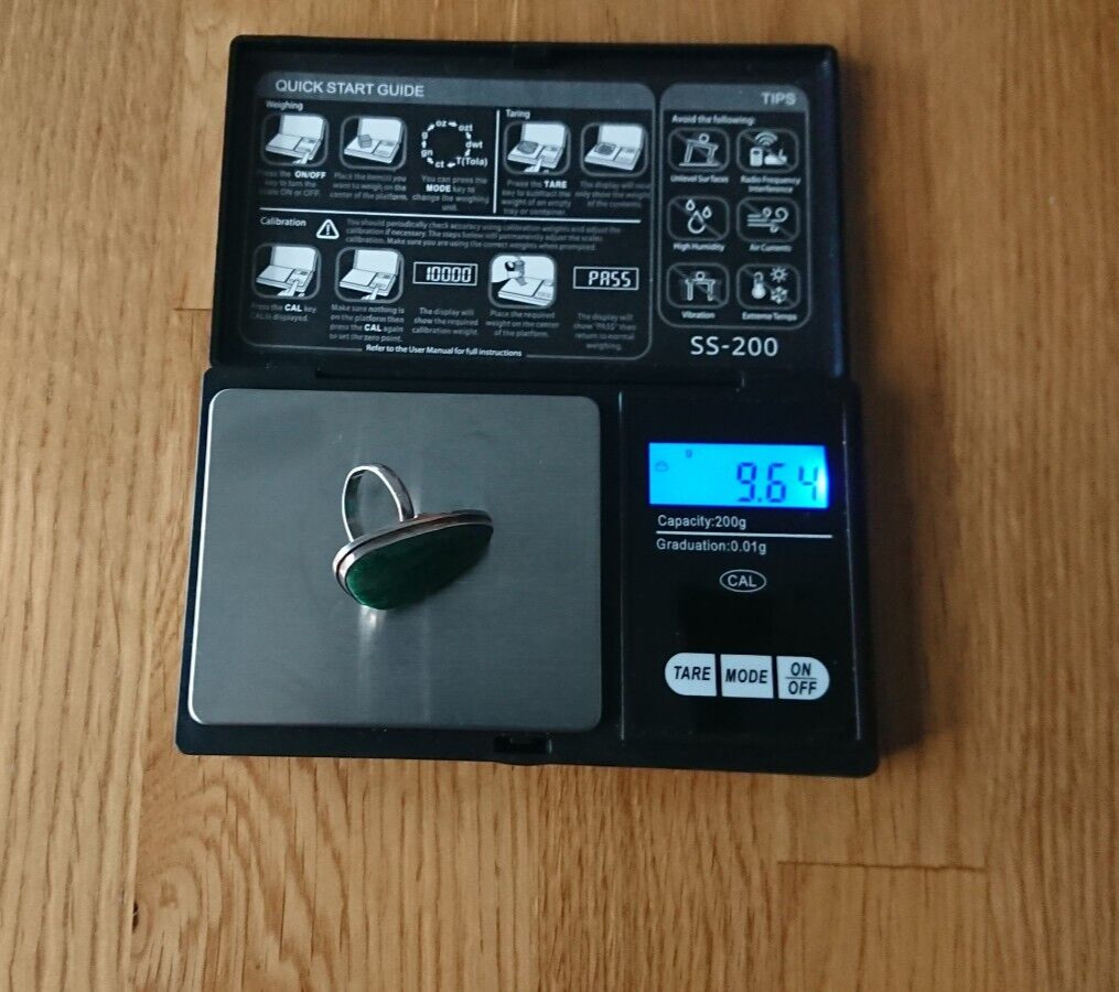 Chrysocolla Ring 925 Silver Statement Ring Chryso… - image 11