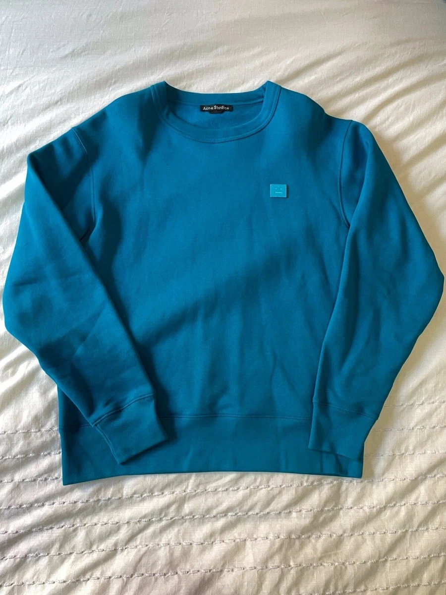 Acne Studios Fairview Crewneck Sweatshirt Teal Blue Size Medium