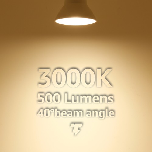 6-Pack PAR20 Dimmable LED Bulb, CRI 90+, 6.5W (50W Equivalent), 500 Lumens,3000K - Picture 6 of 7