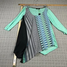 Citron Women's Multicolor Blue Long Sleeve Shirt Size Unknown