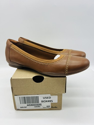 Sara Bay Leather Ballet Flats Caramel 
