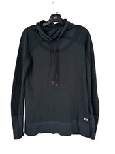 Under Armour Women's Black Threadborne Seamless Funnel Neck Sweatshirt Size M