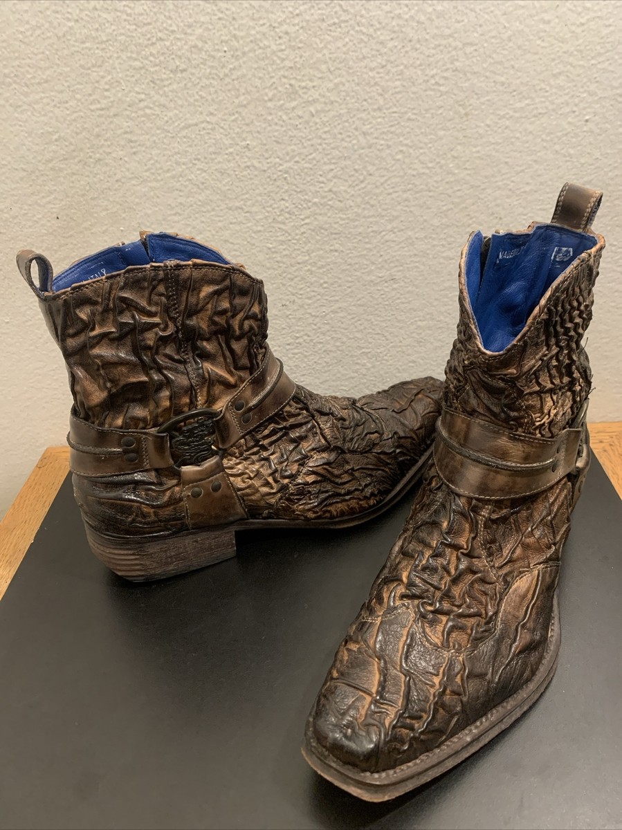 Mark Nason 67605 Made In Italy Dragon Ankle Boots Brown Men 