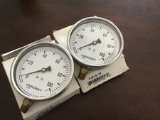 2 new Ashcroft 10 1008 A 02L 100 pressure gauge 0-100 psi size 100 mm stainless