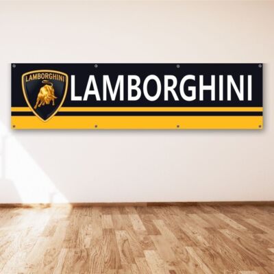 Lamborghini 2x8 ft Banner Car Truck Racing Show Garage Wall Sign Flag