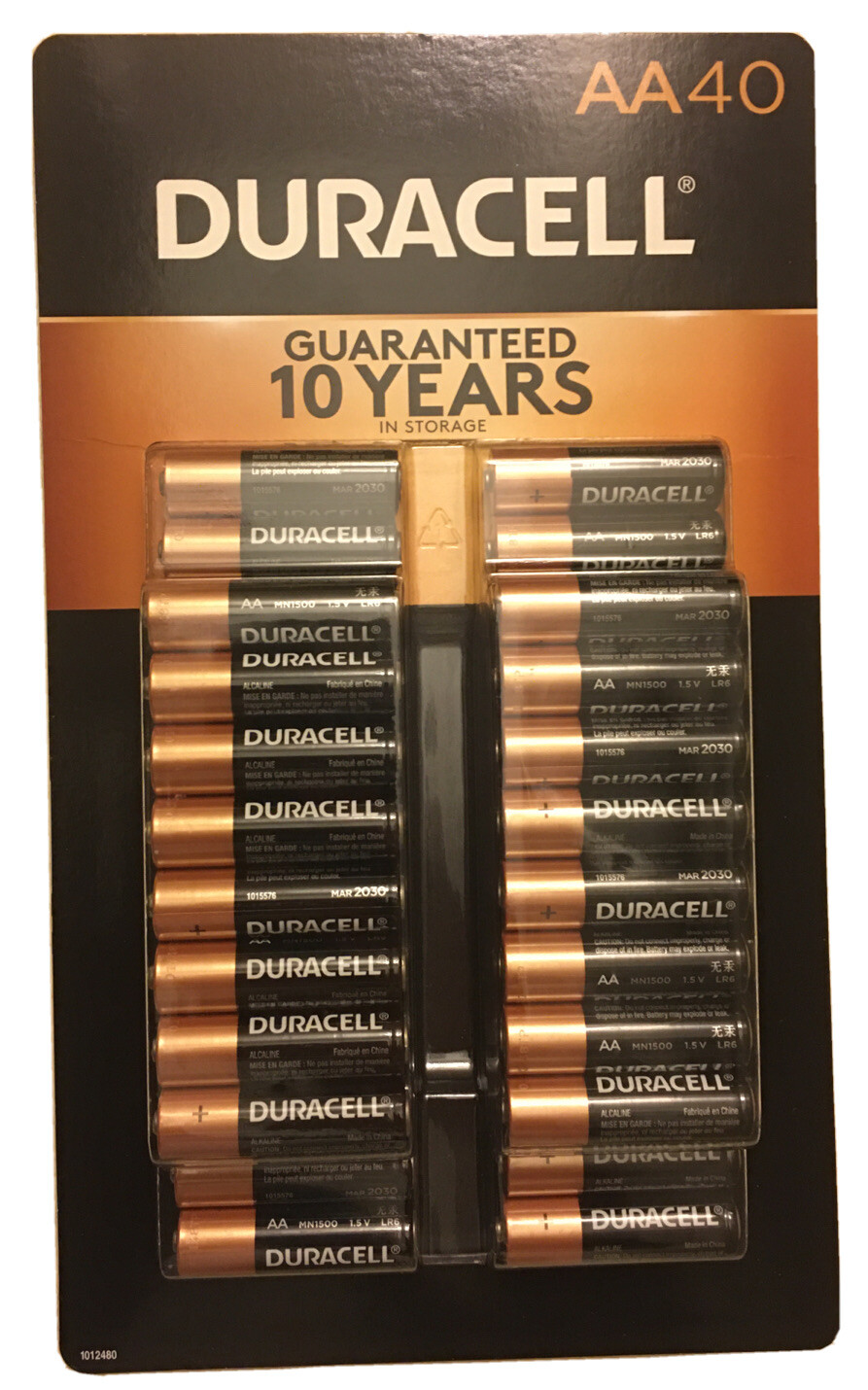 Duracell AA Alkaline Batteries, 40 Count