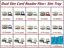 Original Dual Sim Card Reader Holder Module Flex Tray For iPhone 12 12 Pro Max