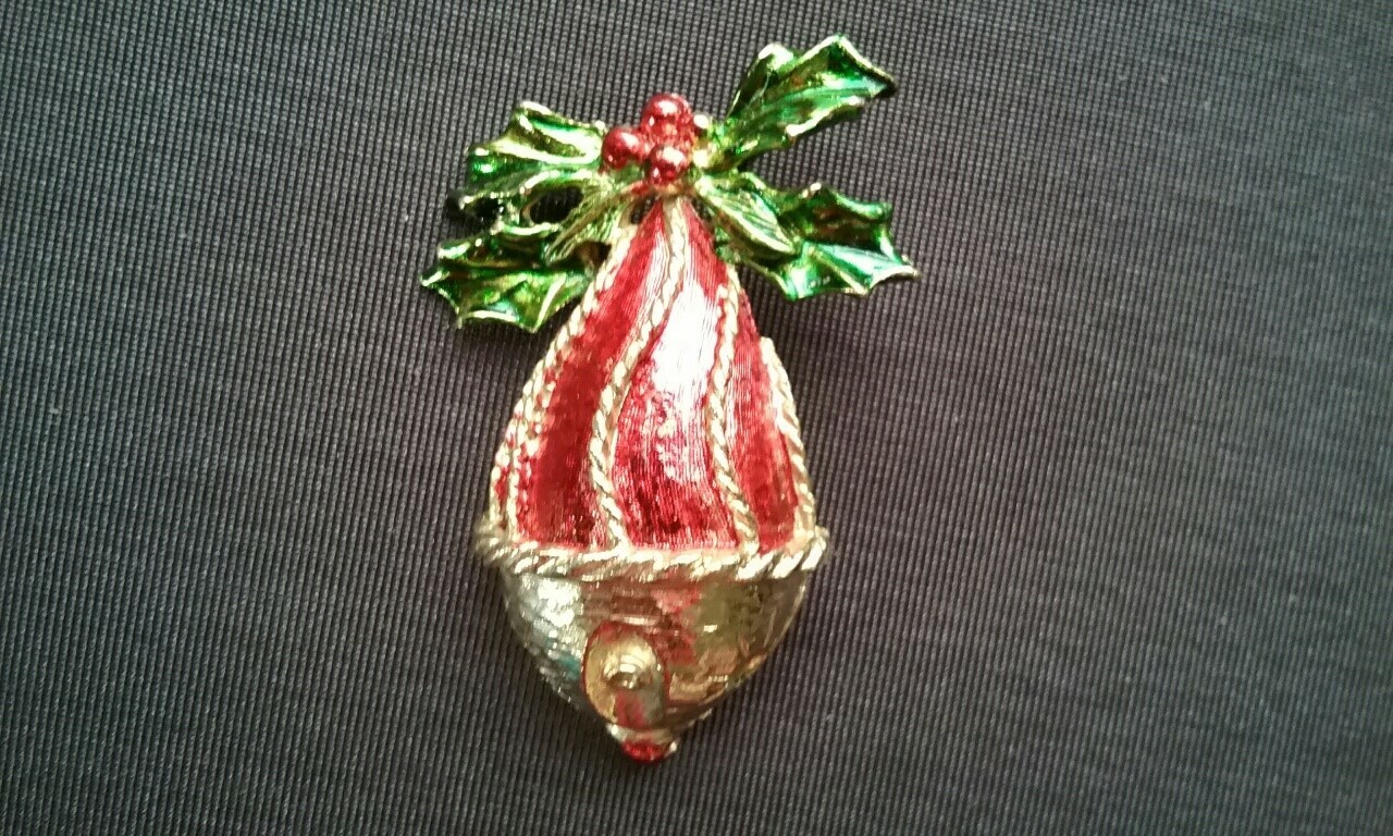 Vintage Christmas Ornament Brooch eBay