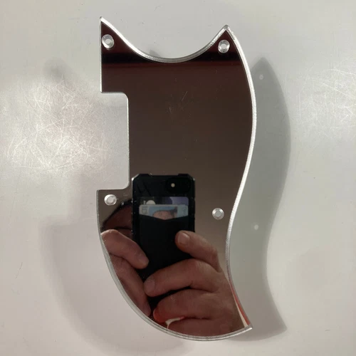 USA Made Chrome Mirror Acrylic Pickguard for Epiphone EB-3 Bass 4 SCREW