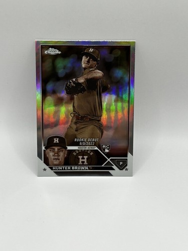 2023 Topps Chrome Update Hunter Brown Rookie Sepia Refractor ASTROS