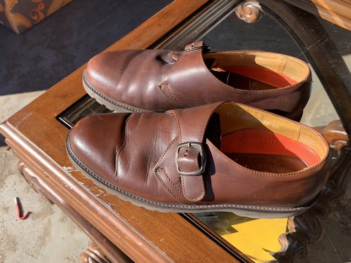 FLORSHEIM Vibram Mens Casual Dress Shoes 5.5 38 EU Tan Woven Leather Oxfords - Picture 5 of 12