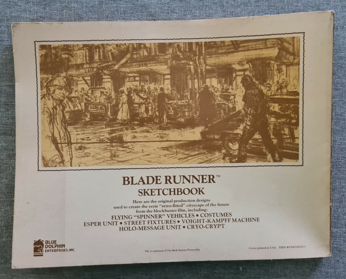 Blade Runner Sketchbook (Rare) In Very Good Condition