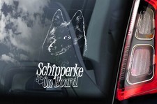 Schipperke Sticker, Car Window Decal, Pet Owner Gift Idea, Dog Sign - V01