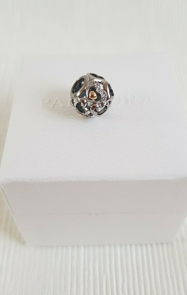 Genuine Pandora Heart of Romance Openwork Charm
