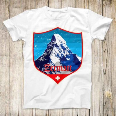 Zermatt Mountain Switzerland Ski Snowboard King T-Shirt 3282 