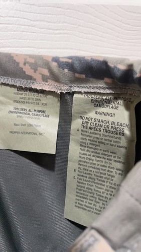 Propper Gore-Tex Large Regular Air Force ABU 8415-01-547-3026 Camo Digital Tiger - Picture 3 of 4