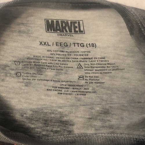 Marvel Spiderman Short Sleeve Tee Shirt -- Youth Size XXL 18 -- Free Shipping - Picture 3 of 6