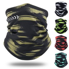 Winter Fleece Warm Neck Gaiter Thick Elastic Windproof Reflective Ski Face Mask