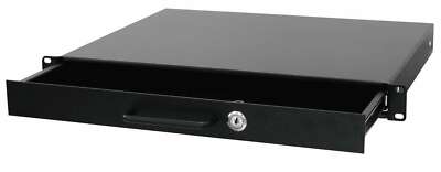 1 HE OMNITRONIC Rackschublade mit Schloss 36 cm tief 19'' Schublade abschließbar