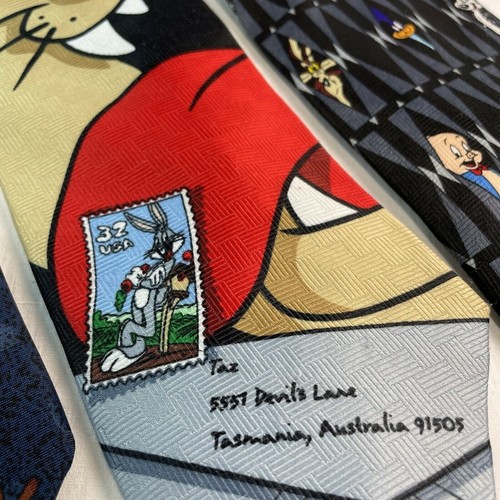 Looney Tunes Mens Neck Tie Collectible Warner Brothers Lot 3 Vintage u - Picture 4 of 5