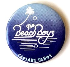 Beach Boys Caesars Tahoe Button Vintage Rock n Roll Music 1990s Vintage Pin Back