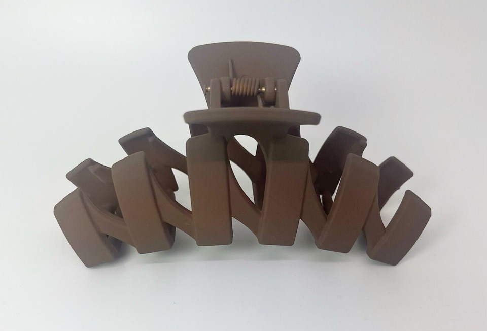 Hair Claw Clips Women Large Thin Thick Hair Strong Hold 3 Pack Brown