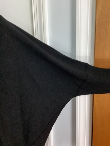 LAFAYETTE 148 SMALL BLACK WOOL SWEATER LIGHTWEIGHT DOLMAN SLEEVE RELAXED FIT - Picture 4 of 13
